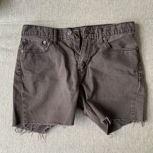 Levi’s Grey Cutoff Jean Shorts